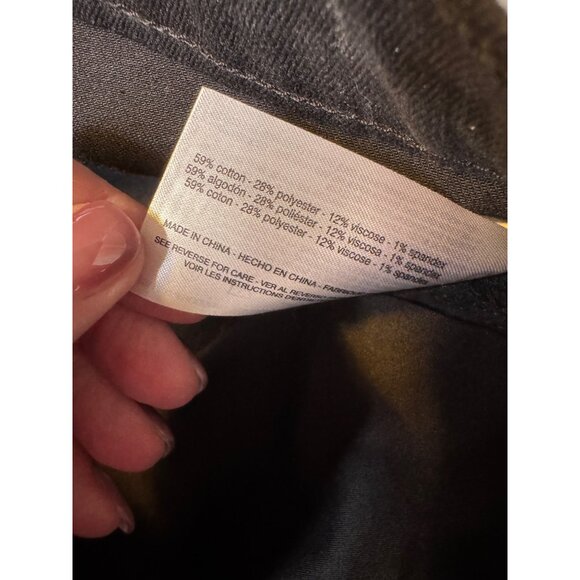 Circus NY High Rise Slim Straight Size 30 Shimmer Stretch Black Silver NWT Sam E - Picture 10 of 11